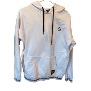 Lurking Class Sketchy Tank White Barbed Wire Hoodie Mens Size Medium Embroidered